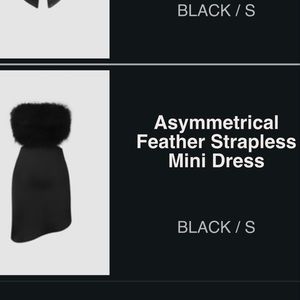 Asymmetrical satin,feather Micas dress